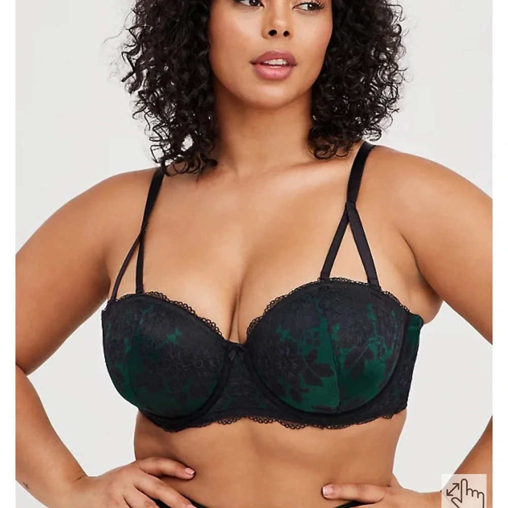 TORRID Green & Black Bra - Picture 3 of 8